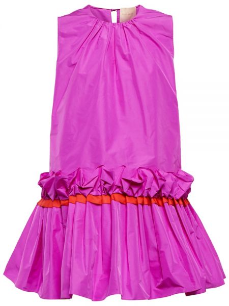 Pliszírozott mini ruha Roksanda rózsaszín