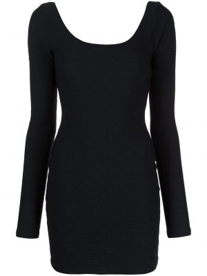 Pletené šaty s dlouhými rukávy jersey Alexander Wang - černá