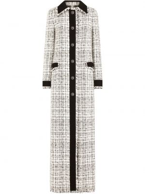 Abrigo con botones de tweed Dolce & Gabbana blanco