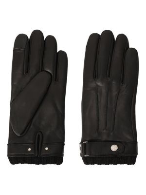 Кожаные перчатки Agnelle черные