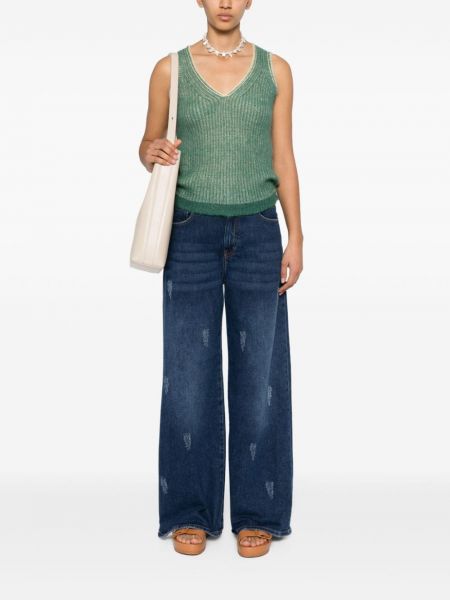 High waist jeans ausgestellt Munthe blau