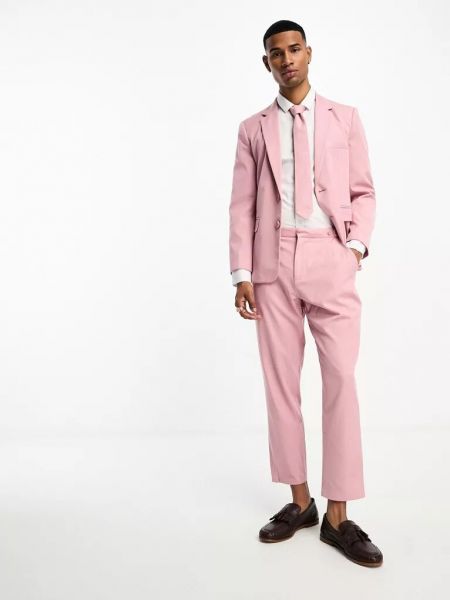 Приталенный пиджак Labelrail розовый