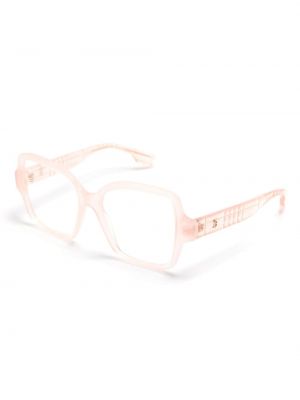 Okulary oversize Burberry Eyewear różowe