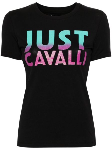 Majica s potiskom Just Cavalli črna