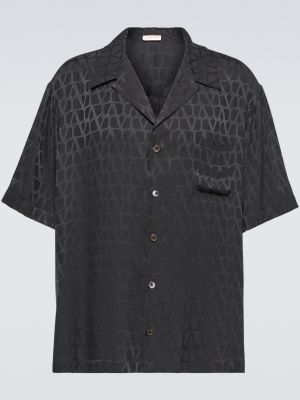 Шелковая рубашка toile iconographe Valentino черный