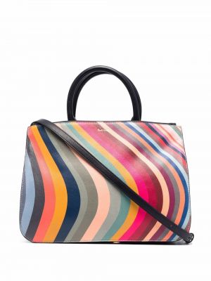 Bolso shopper con estampado Paul Smith azul