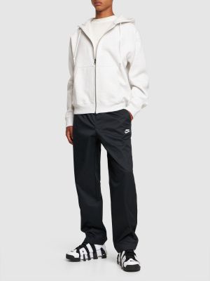 Bavlněná mikina s kapucí na zip Nike