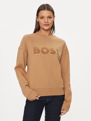 Laza szabású pulóver Boss bézs