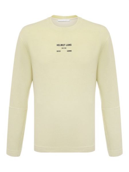 Хлопковый свитер Helmut Lang желтый