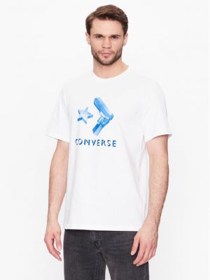 Със звездички тениска Converse бяло