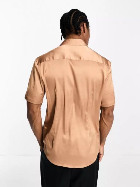 Атласная приталенная рубашка Asos