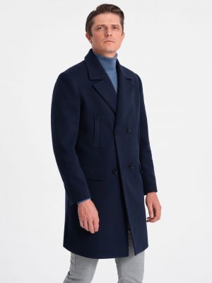 Modrý kabát Ombre Clothing