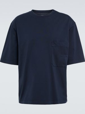 Βαμβακερή μπλούζα από ζέρσεϋ Lemaire μπλε