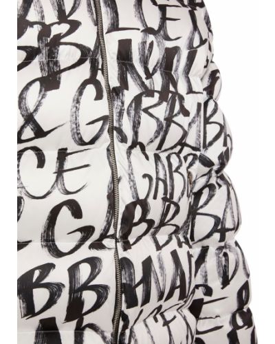Bomber bunda s potlačou Dolce & Gabbana biela