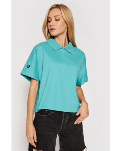 Laza szabású oversized gyapjú pólóing Converse - zöld