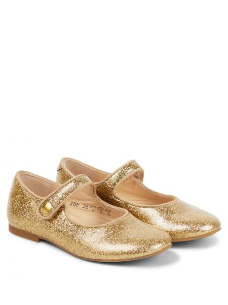 Mary jane pumps for piger Pom D'api guld