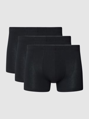 Bokserki slim fit w jednolitym kolorze Huber Bodywear czarne