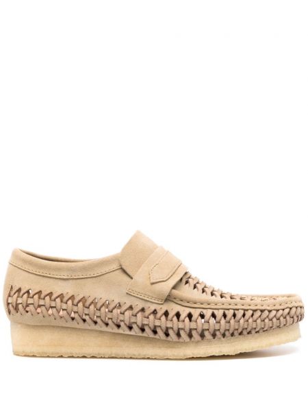 Semišové loafersy Clarks Originals béžová