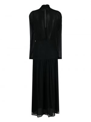 Průsvitné večerní šaty Semicouture černé