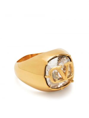 Prsten s kristalima Valentino Garavani zlatna