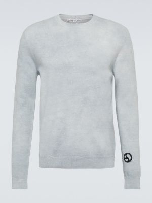 Jersey de lana de algodón de tela jersey Acne Studios azul