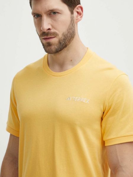 Żółta koszulka sportowa Adidas Terrex
