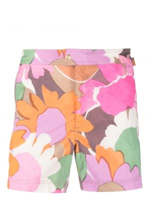 Pantaloni scurți cu model floral cu imagine Tom Ford roz