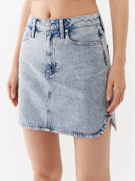Джинсовая юбка стандартного кроя Calvin Klein синий