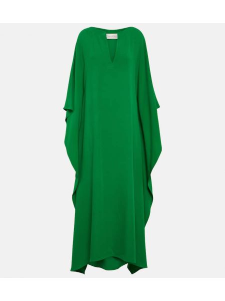 Šilkinis maksi suknelė Valentino žalia