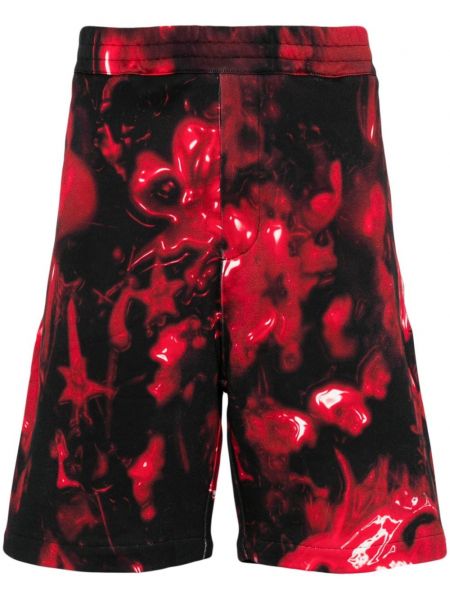 Kukka- shortsit Alexander Mcqueen punainen