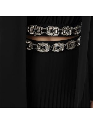 Falda larga con bordado Elisabetta Franchi negro