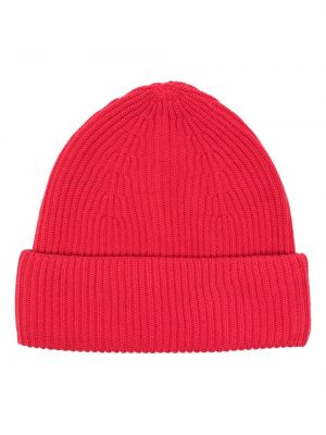 Merinowolle mütze Roberto Collina rot