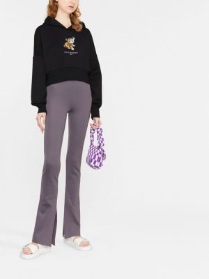 Kapučdžemperis ar apdruku ar tīģera rakstu Stella Mccartney melns