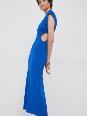Sukienka długa dopasowana Sisley niebieska