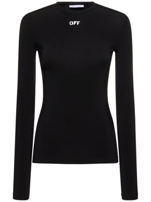 Viskózový sveter Off-white čierna