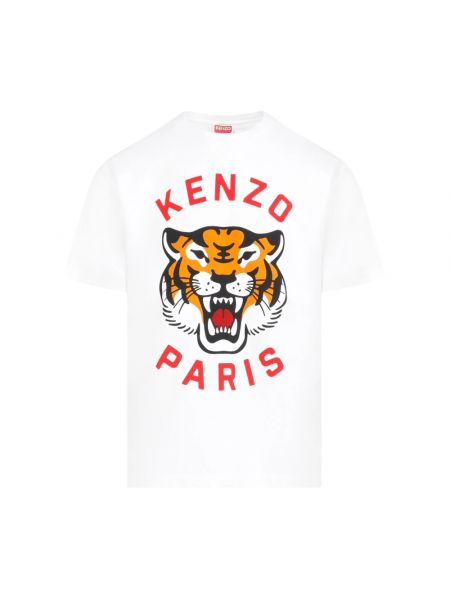 Koszulka w tygrysie prążki Kenzo biała