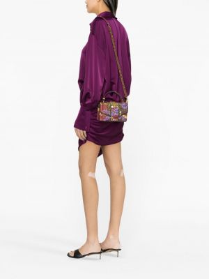Kožená shopper kabelka s potiskem Versace Jeans Couture