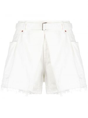 Pantaloni scurți din bumbac Sacai alb