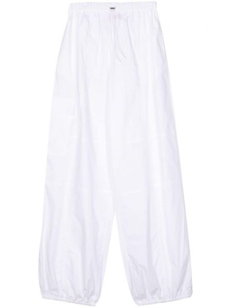 Medvilninės „cargo“ stiliaus kelnės Merci balta