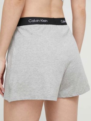 Хлопковые шорты с принтом Calvin Klein Underwear серые