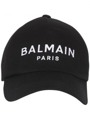 Brodert cap Balmain svart