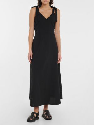 Sukienka midi bawełniana Deveaux New York czarna