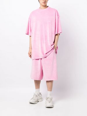 Marškinėliai velvetinis Team Wang Design rožinė