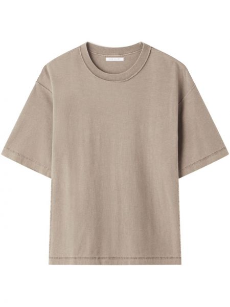 Βαμβακερή μπλούζα με στρογγυλή λαιμόκοψη John Elliott μπεζ