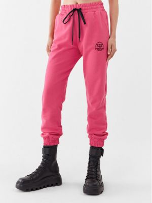 Pantaloni sport cu croială lejeră Pinko roz