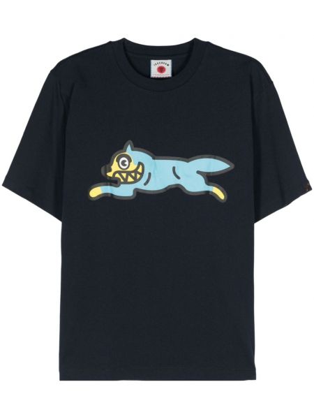 Kokvilnas t-krekls ar apdruku Icecream zils