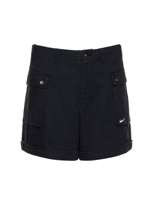 Pleteni cargo kratke hlače Nike črna