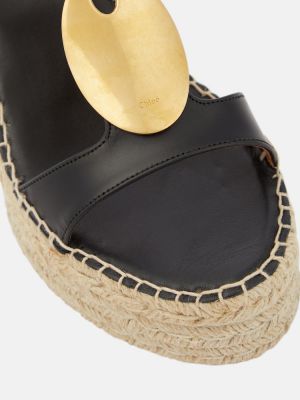Sandali di pelle con platform Chloã©