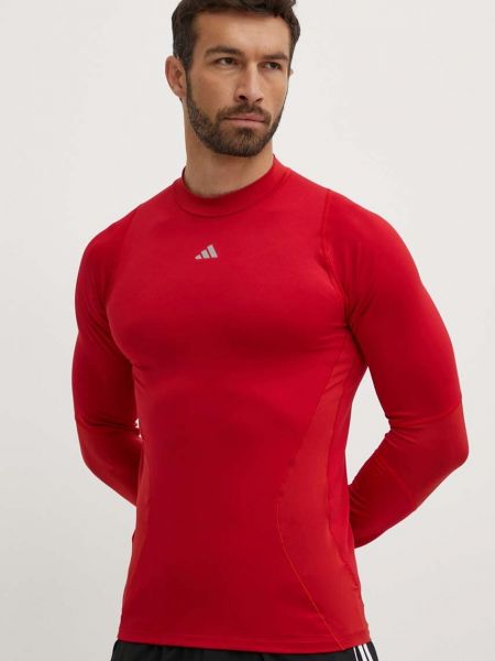Majica dugih rukava sa dugačkim rukavima Adidas Performance crvena
