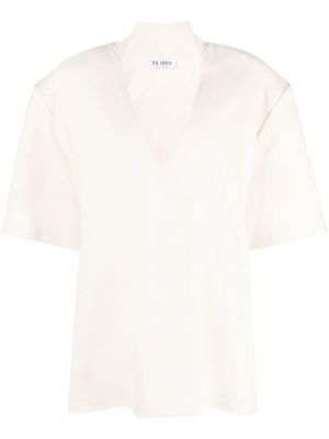 Блуза с v-образно деколте The Attico бяло